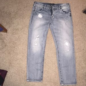 Women’s Silver Boyfriend Jeans
